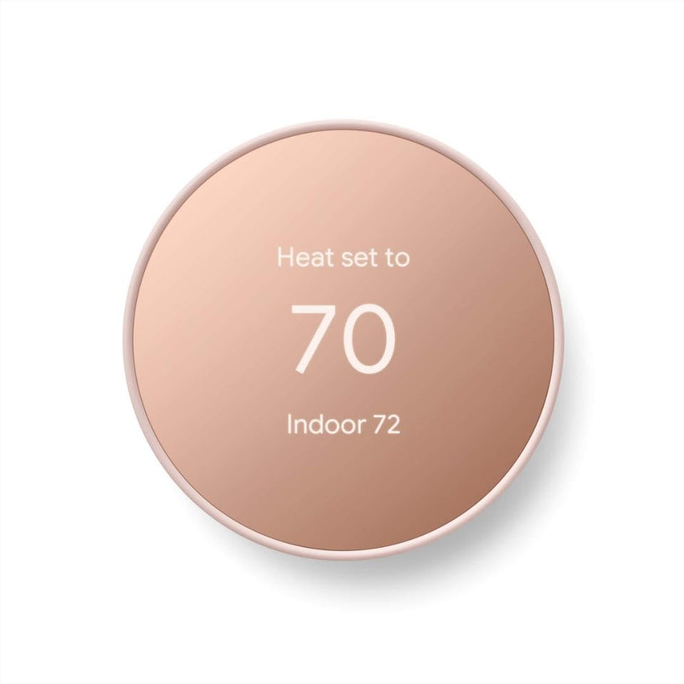 Google Nest Thermostat on wall for easy energy control.