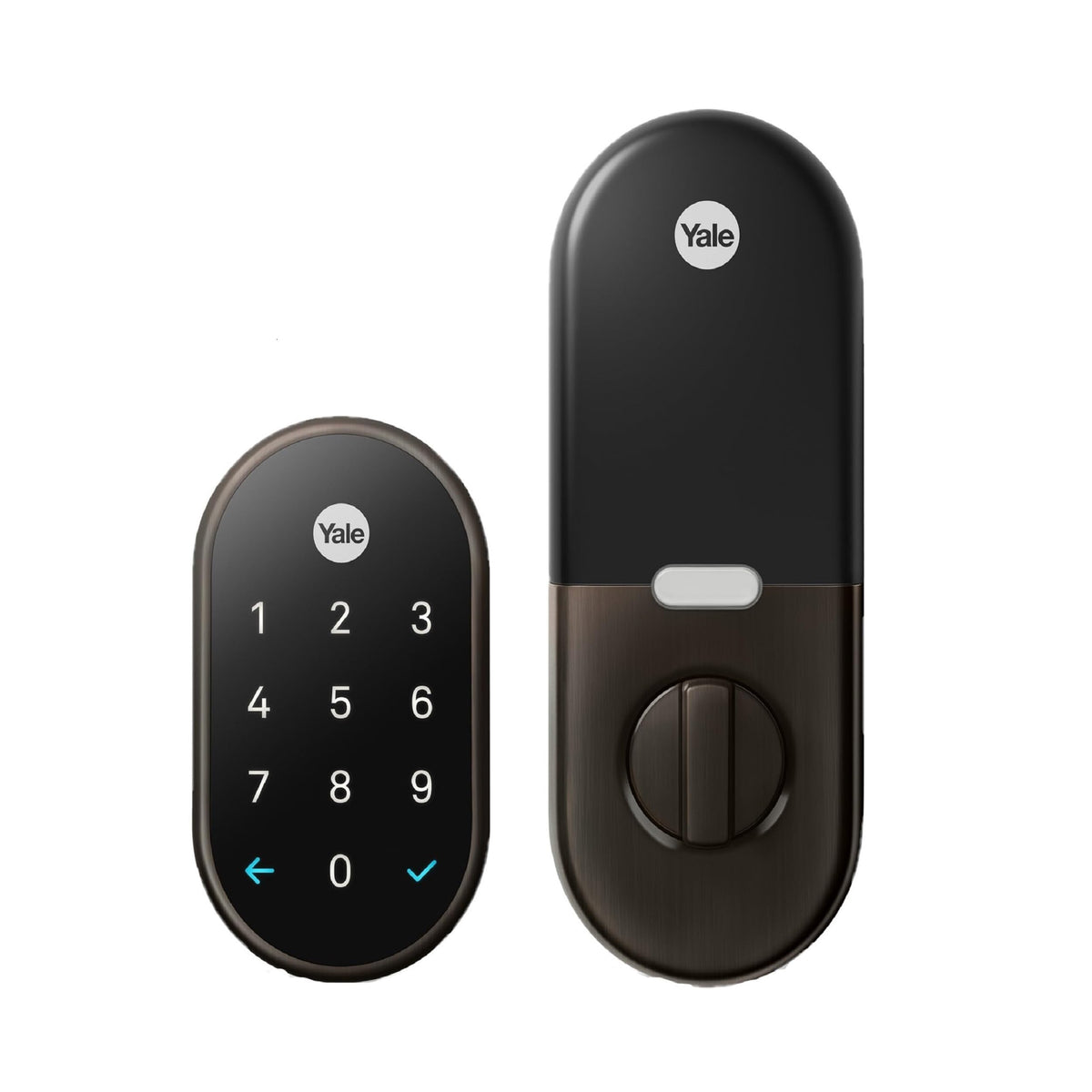 Google Nest x Yale Lock front door keypad offers secure keyless entry for daily routines.