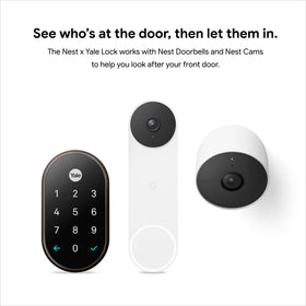 Google Nest x Yale Lock integrates with Nest Hello and Cams for enhanced security.