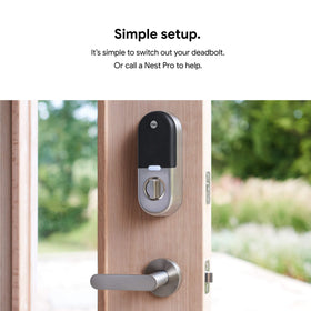 Google Nest x Yale Lock oil-rubbed bronze finish complements classic exteriors.