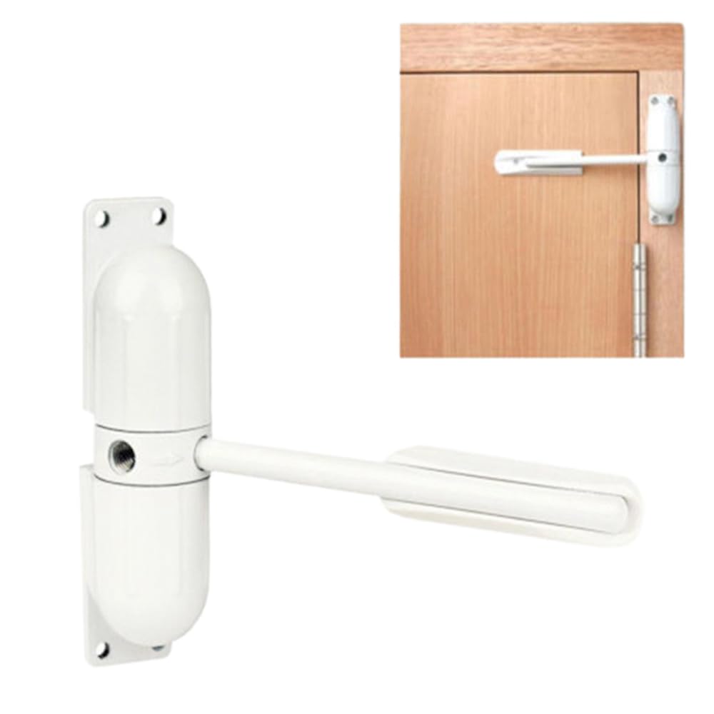 GOOKYO door closer mounted on white door for smooth self-closing