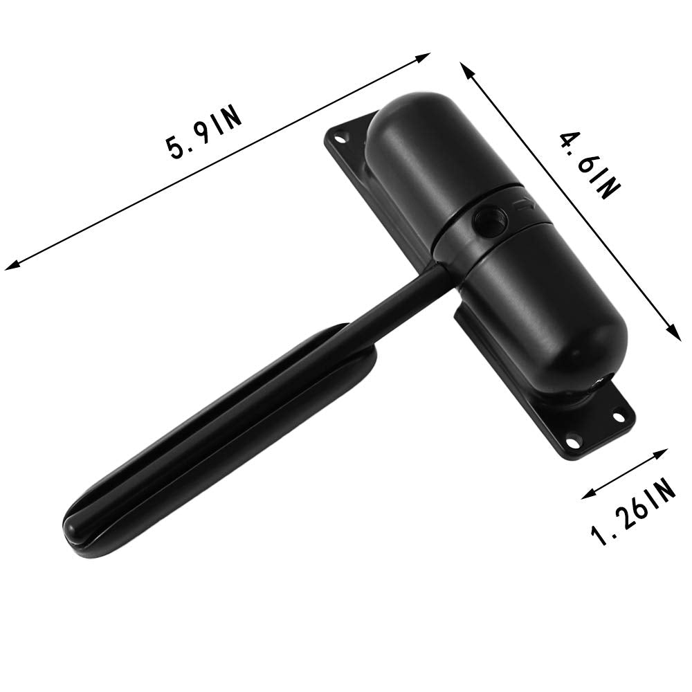 GOOKYO door closer close-up shows zinc alloy shell and hardware