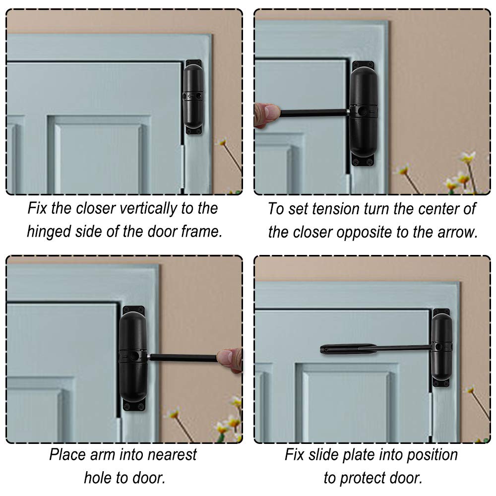 GOOKYO door closer tension adjustment lets you customize speed