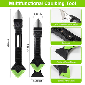 Goopreen caulk finishing tool with silicone pads delivers smooth, even caulking results.