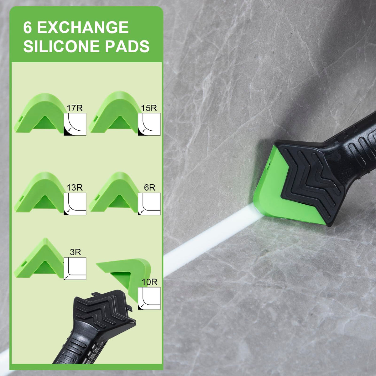 Goopreen caulk tool kit designed for kitchen, bathroom, and window sealing.