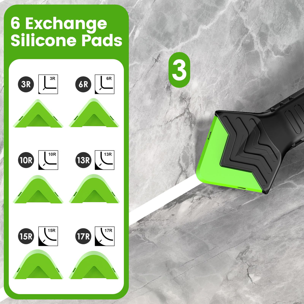 Goopreen flat-angle caulk remover blade for precise edging