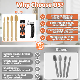 Goopreen replaceable blade scraper keeps walls residue-free.