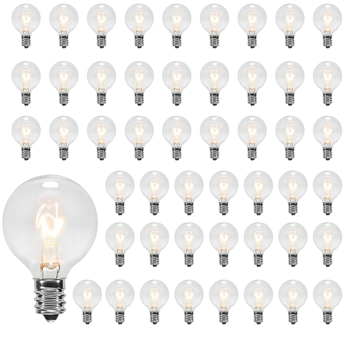 GOOTHY 50-pack G40 bulbs for easy outdoor string light replacement