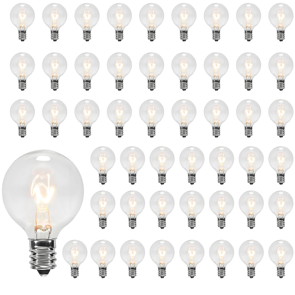 GOOTHY 50-pack G40 bulbs for easy outdoor string light replacement