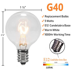 GOOTHY G40 base-E12 compatible bulbs fit most candelabra fixtures