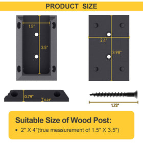 Goovilla 2x4 bracket adjusted to 0-180 degrees for versatile railing angles.