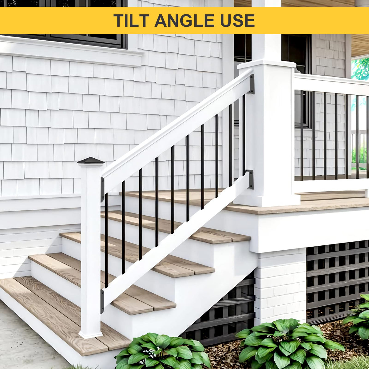Goovilla porch railing brackets enable easy, secure fastening.