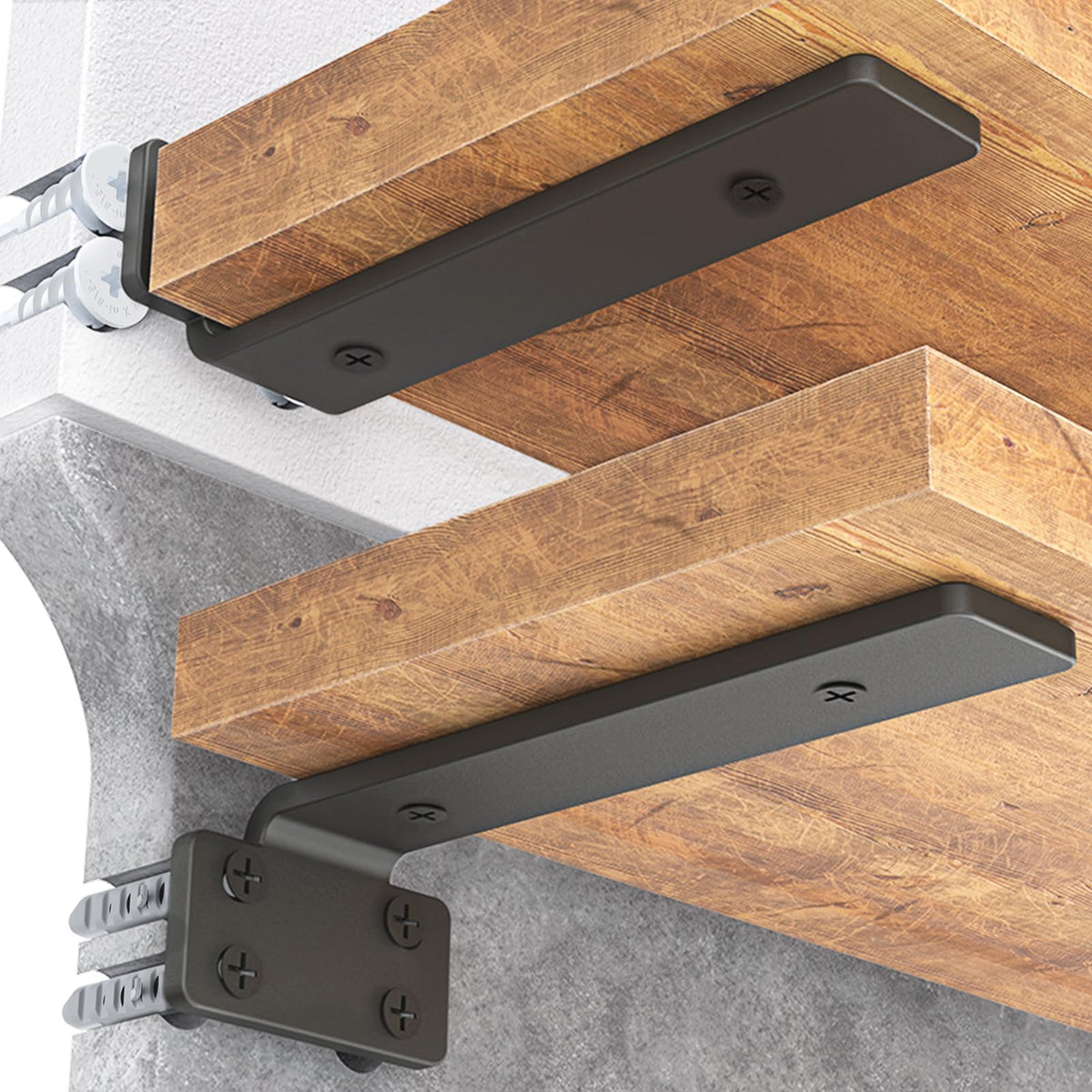 Goovilla 4in shelf bracket package with screws for quick setup