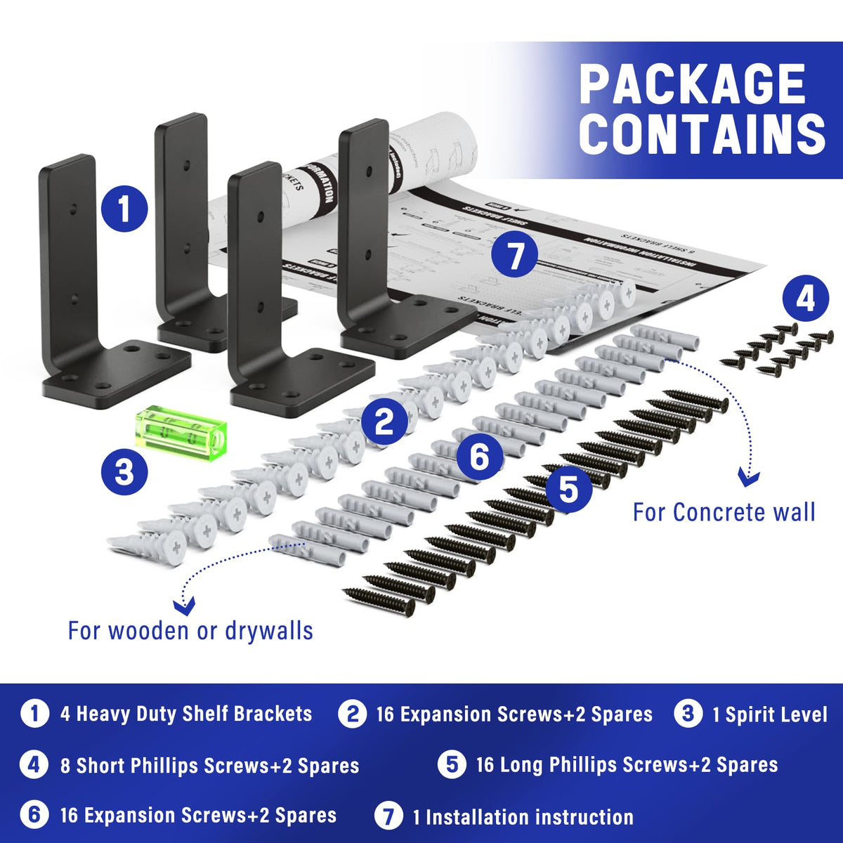Goovilla shelf brackets available in multiple sizes