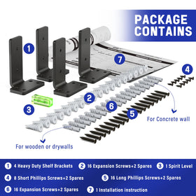 Goovilla shelf brackets available in multiple sizes