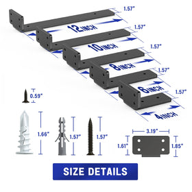 Goovilla shelf-bracket-wall-mount-setup illustrates 90-degree alignment.