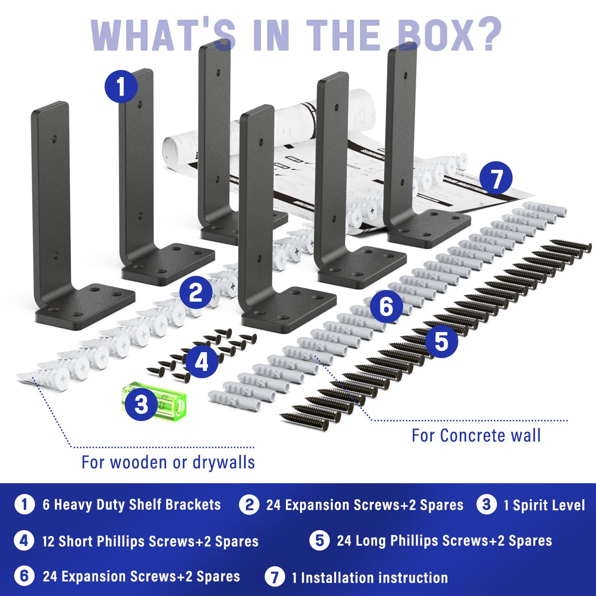 Goovilla package of six brackets ready for versatile room organization.