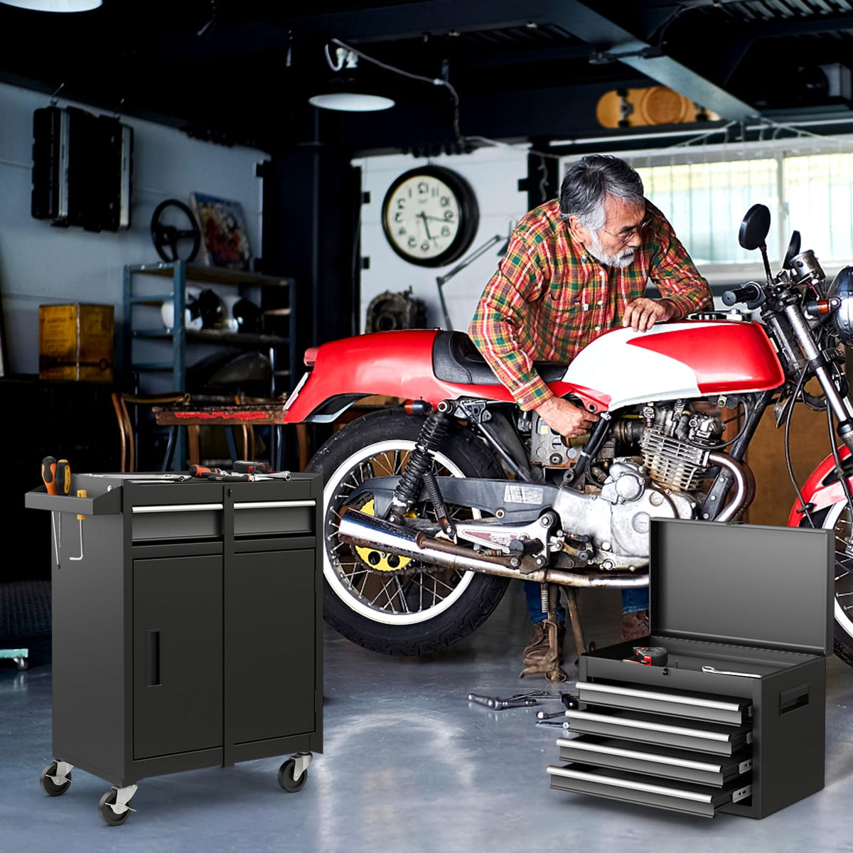 Goplus side tool holes provide handy access for screwdrivers and small tools.