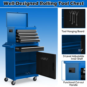Goplus bottom shelf adjustable for bulky equipment.
