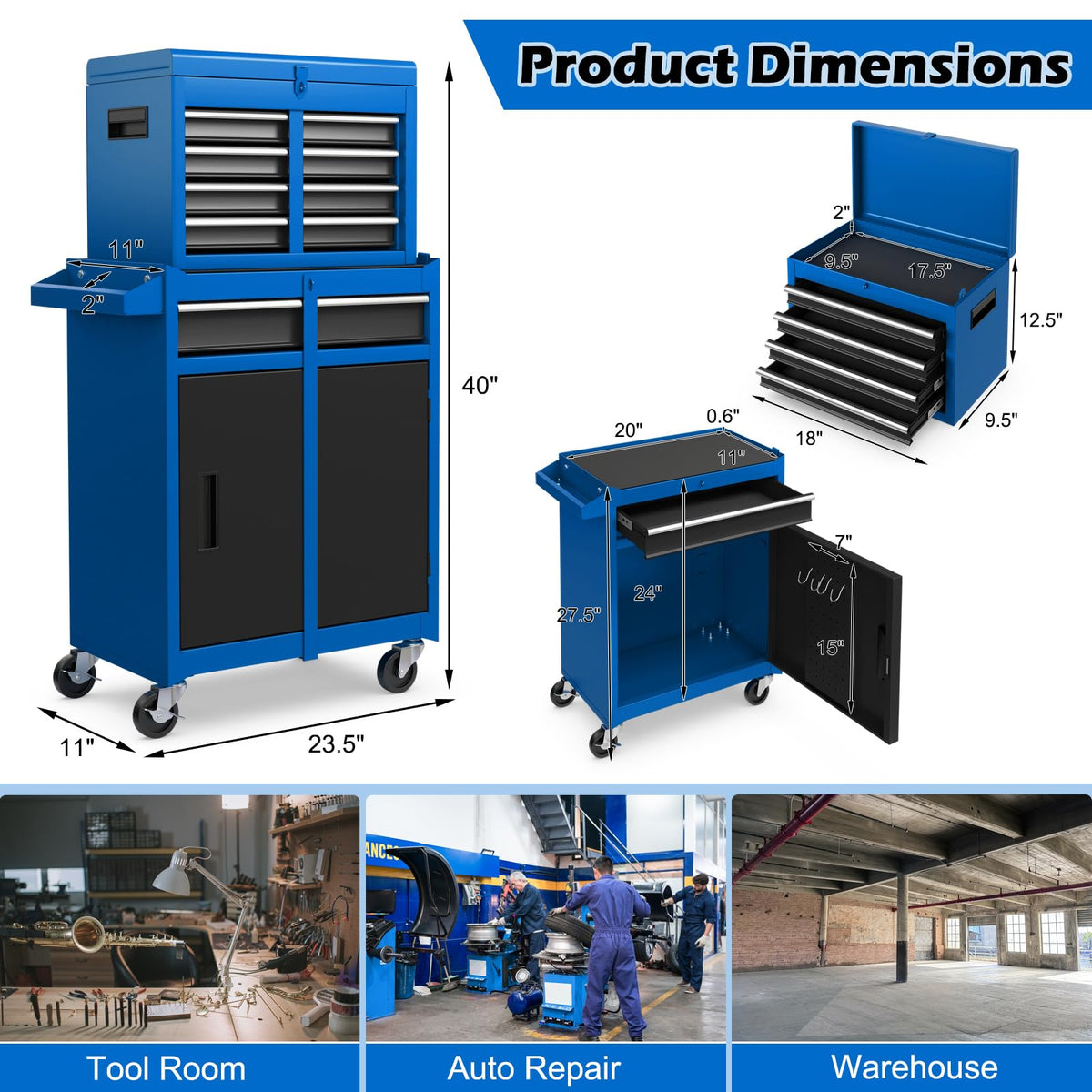 Goplus powder-coated steel resists rust and cleans easily.