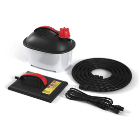 Goplus wallpaper steamer action showing hot steam for effective removal tasks.