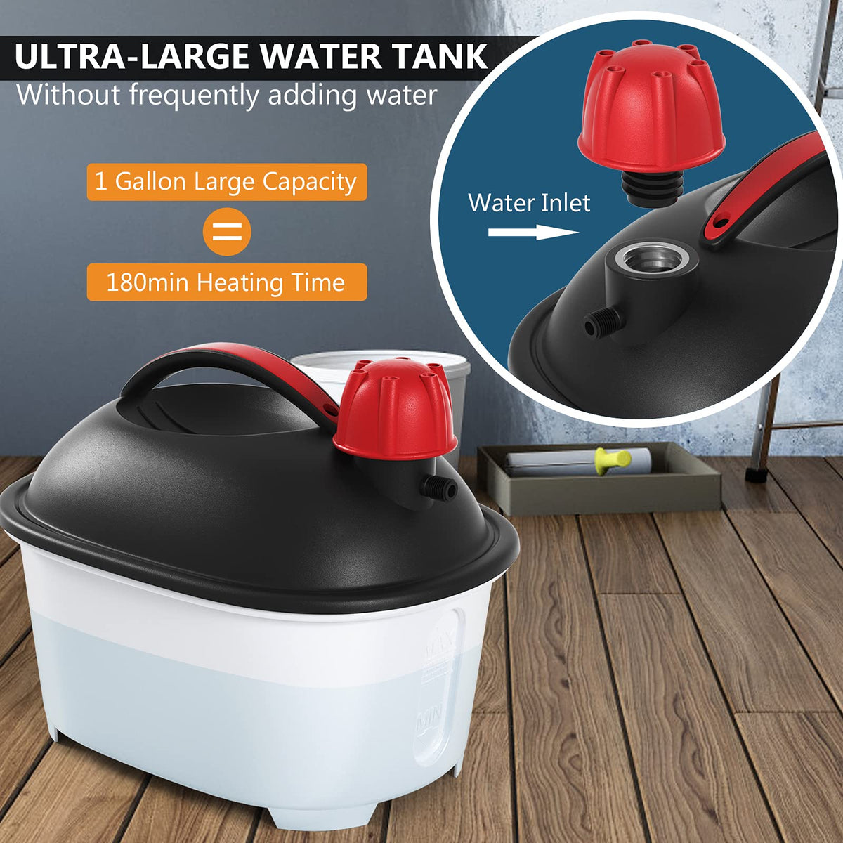 Goplus wallpaper steamer large steam plate in action supports efficient surface lifting.