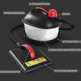 Goplus wallpaper steamer lightweight design and handles enable easy portability.