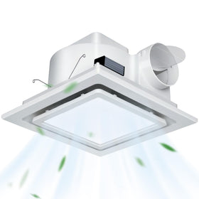 Gopper 12in LED light provides bright, cool-white bathroom illumination.