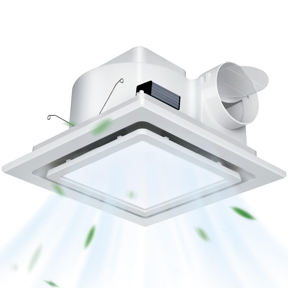 Gopper 12in LED light provides bright, cool-white bathroom illumination.