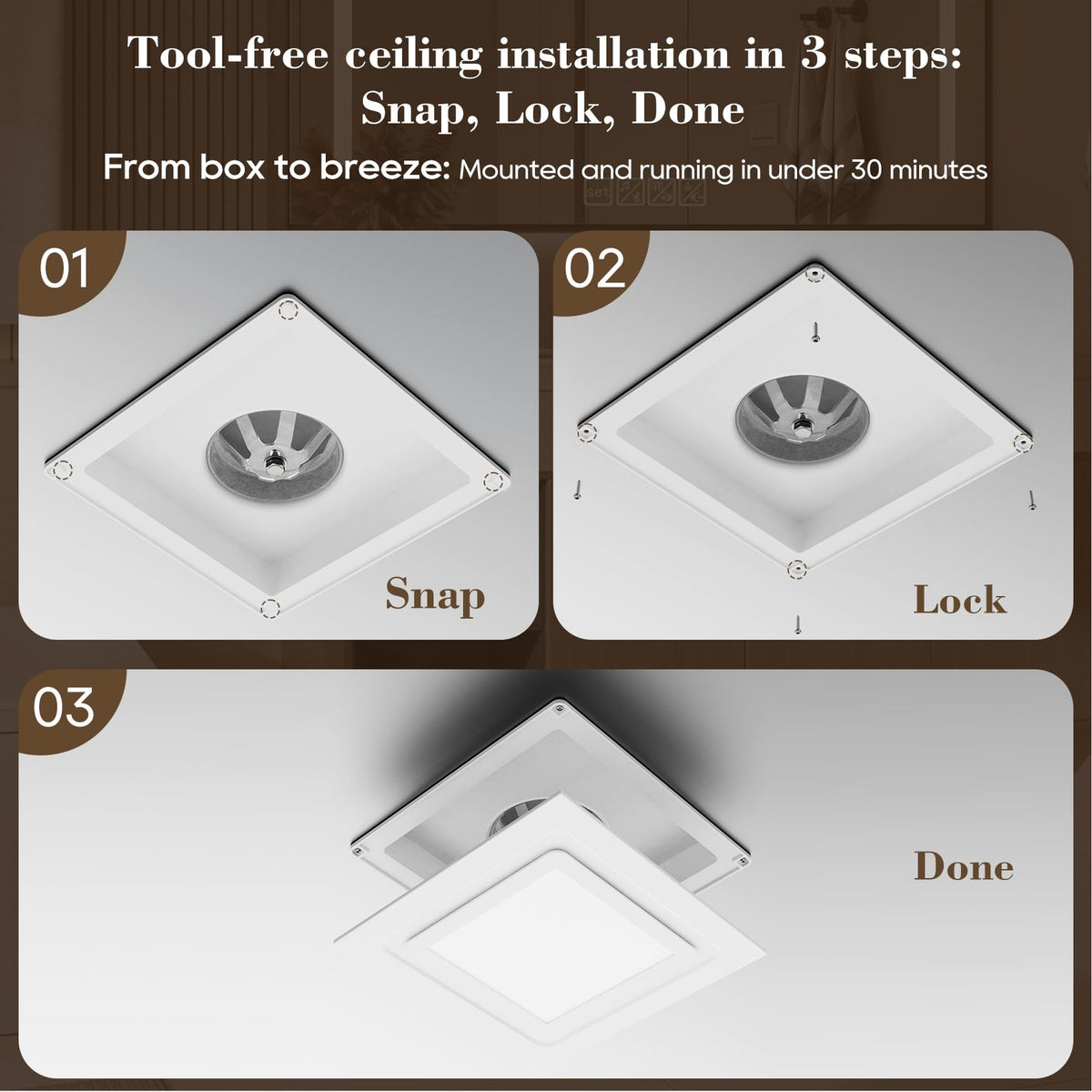 Gopper fogless mirrors feature preventing steam after a shower.