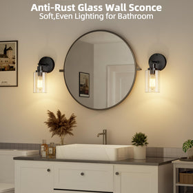 GORDNWE wall light with E26 base accepts LED, incandescent, or dimmable bulbs