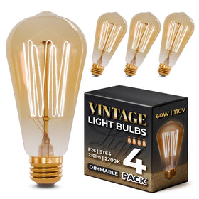 Gordon & Bond 60W ST64 amber exposed filament for vintage ambiance