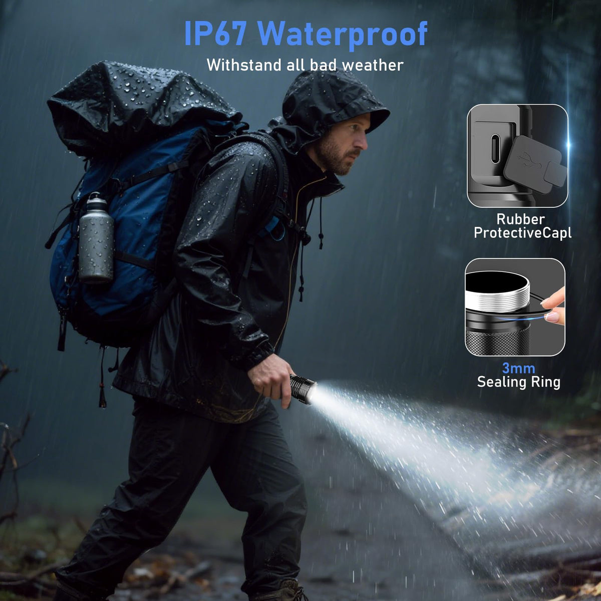 Goreit G1915 kit includes batteries, charger, and accessories.
