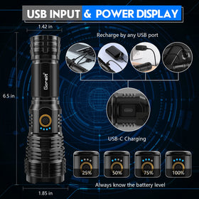 Goreit G1915 USB charging indicator keeps battery status clear.
