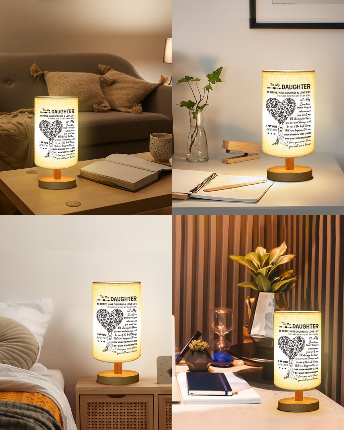 Gorgifty lamp USB port simplifies powering from common adapters.