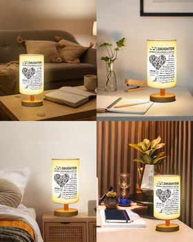 Gorgifty lamp USB port simplifies powering from common adapters.