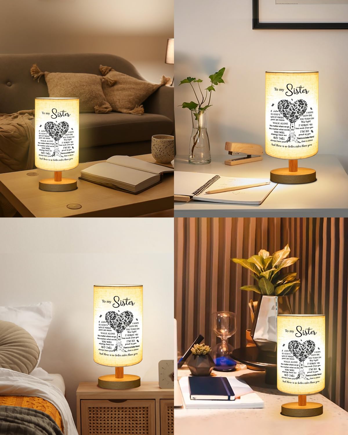 Gorgifty Sisters lamp USB power port for easy plug-in setup.