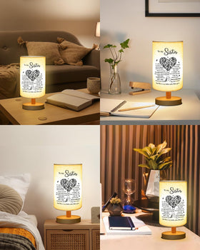 Gorgifty Sisters lamp USB power port for easy plug-in setup.