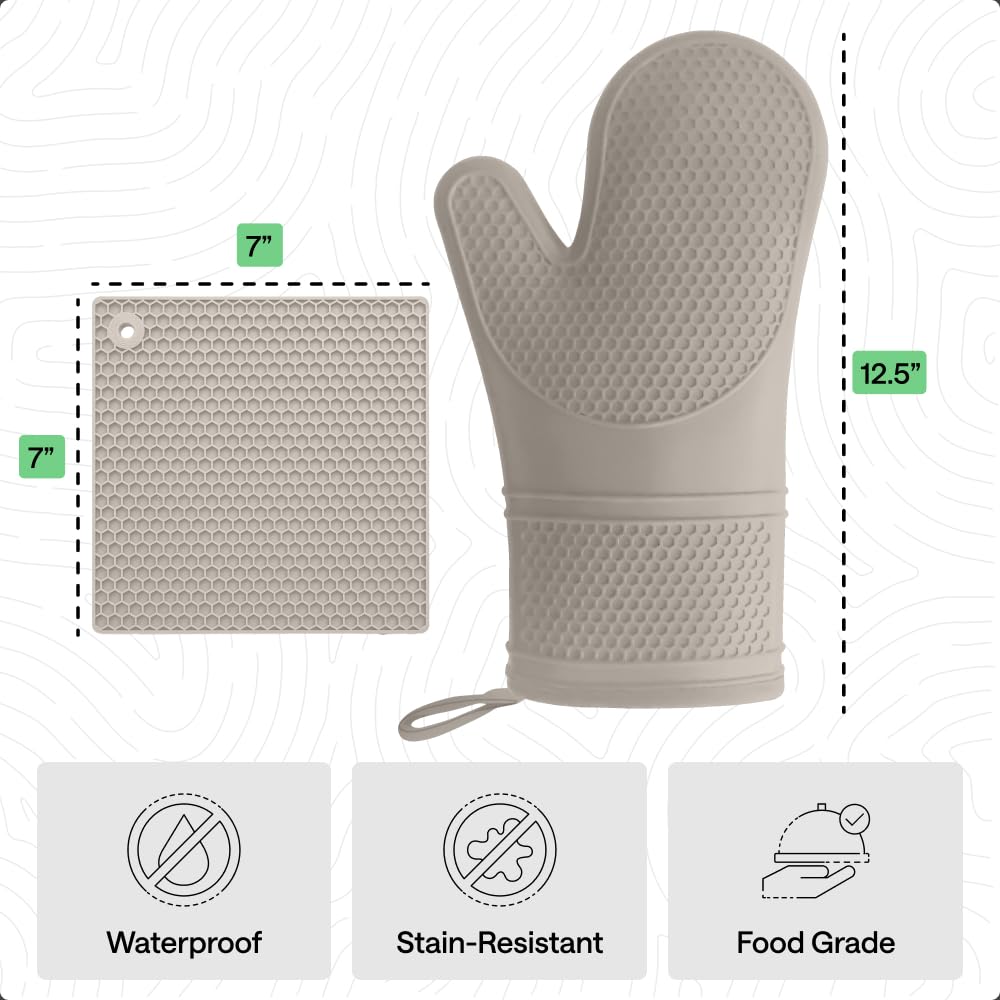 GORILLA GRIP food-grade silicone surface with thick cotton lining for comfort