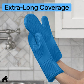Gorilla Grip Aqua mitts ideal for grill and oven handling with dexterity.