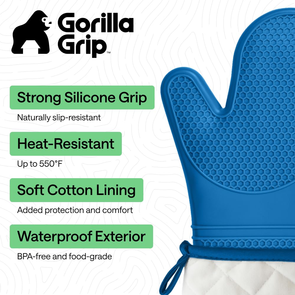 Gorilla Grip Aqua silicone with honeycomb pattern for secure handling.