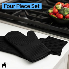 GORILLA GRIP black kitchen gloves suitable for versatile everyday use.