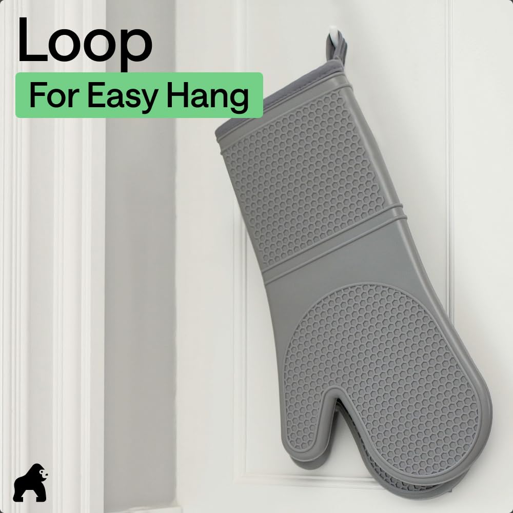 GORILLA GRIP gray silicone mitts add a modern look to your kitchen