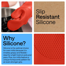GORILLA GRIP interior cotton lining provides comfort during long cooking