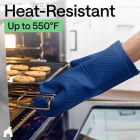 GORILLA GRIP heat protection up to 550°F for grill and oven tasks.