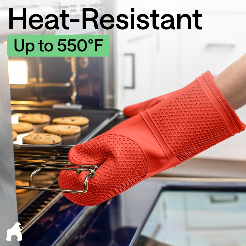 GORILLA GRIP heat resistance up to 550°F for grilling and oven use