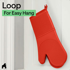 GORILLA GRIP potholders set shown in kitchen scene for complete protection
