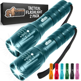 GORILLA GRIP LED flashlight beam zoom for adjustable long-range visibility