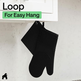 GORILLA GRIP mitts and trivets are dishwasher-safe for convenient cleaning.