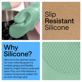 Gorilla Grip mitts are waterproof and resistant to stains for easy cleaning